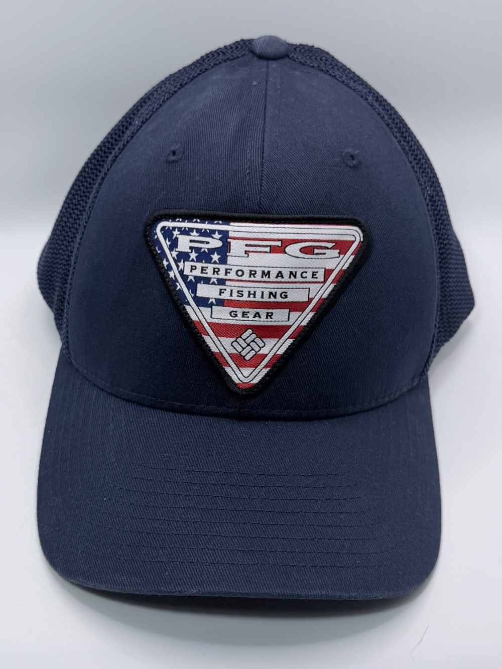 Columbia PFG Performance Fishing Gear American Flag Logo Flexfit Hat